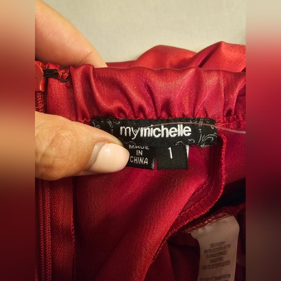 MY MICHELLE RED PARTY SLEEVELESS DRESS SIZE 1 - Picture 9 of 10